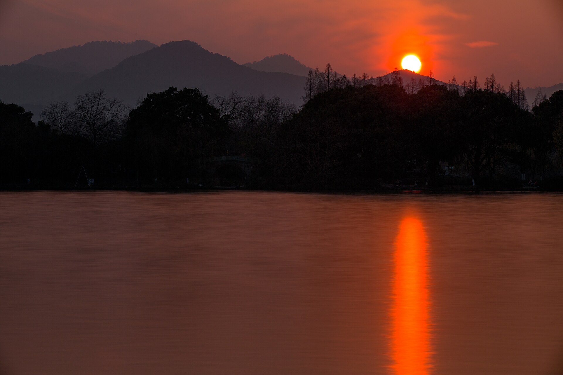 West Lake Hangzhou sunset, Hangzhou
